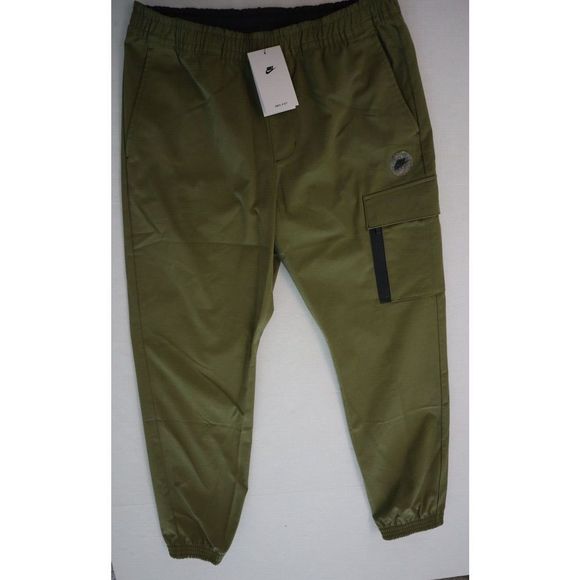 Nike FB2191 378 Men's Sz M Olive Green Sports Utility SPU Woven Jogger Pants $85 - Picture 1 of 13